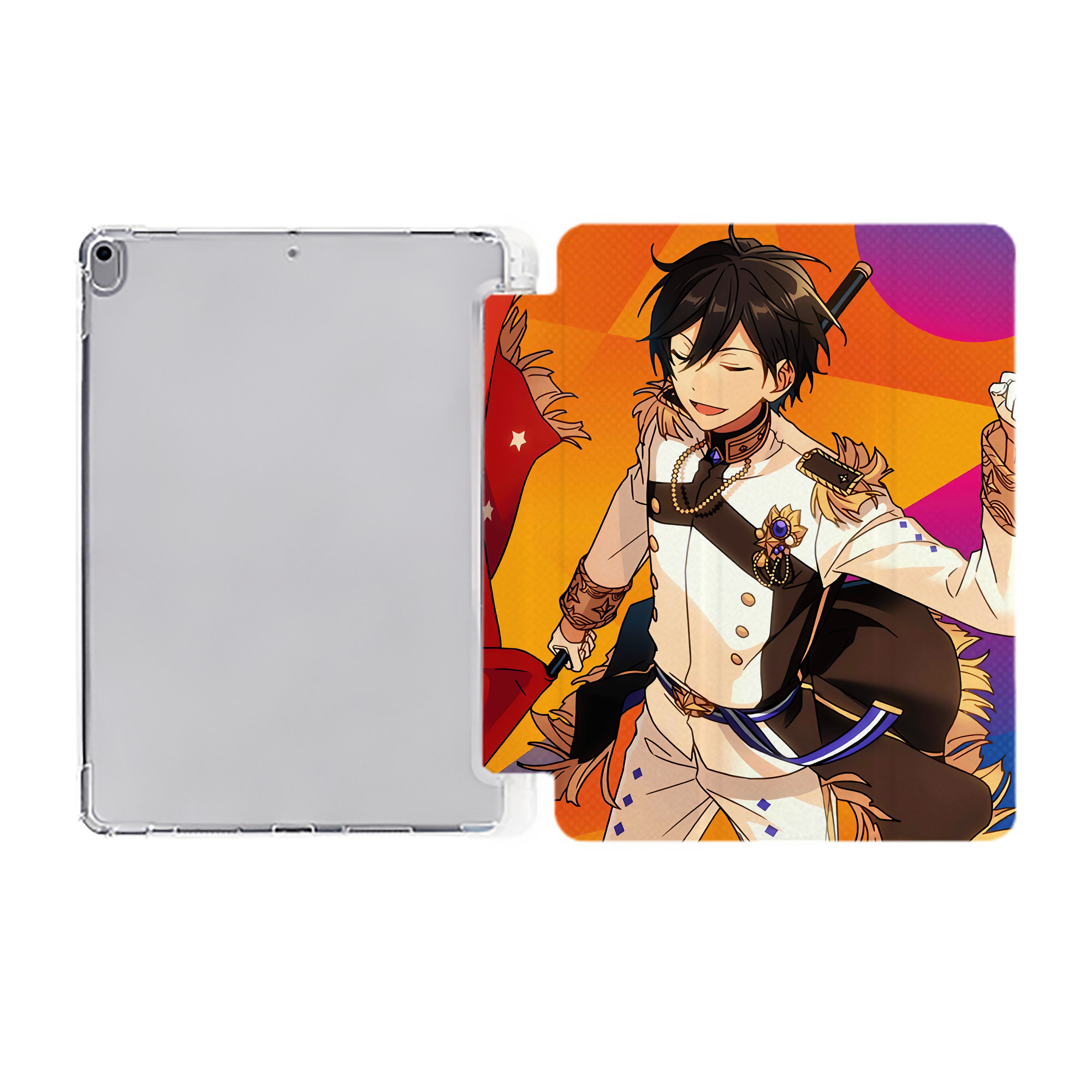 （画像用） あんさんぶるスターズ! Ensemble Stars IPad ケース ペン収納付き 三つ折りスタンド PUレザー×シリコン 対応機種9.5/10.5/10.9インチ